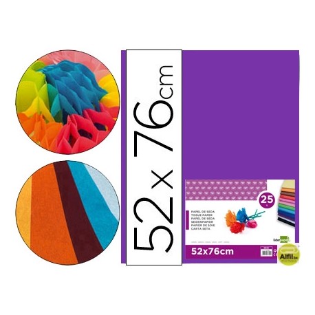 PAPEL SEDA LIDERPAPEL VIOLETA 52X76 CM 18 GR