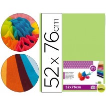 PAPEL SEDA LIDERPAPEL VERDE MEDIO 52X76 CM 18 GR -