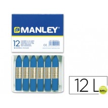 LAPICES CERA MANLEY UNICOLOR AZUL PRUSIA -CAJA DE 12 N.19