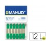 LAPICES CERA MANLEY UNICOLOR VERDE NATURAL -CAJA DE 12 N.21