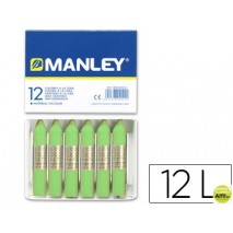 LAPICES CERA MANLEY UNICOLOR VERDE AMARILLENTO -CAJA DE 12 N.22