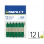 LAPICES CERA MANLEY UNICOLOR VERDE ESMERALDA -CAJA DE 12 N.24