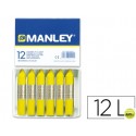 LAPICES CERA MANLEY UNICOLOR AMARILLO LIMON -CAJA DE 12 N.2