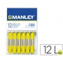 LAPICES CERA MANLEY UNICOLOR AMARILLO LIMON -CAJA DE 12 N.2