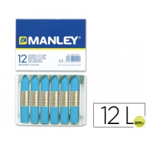 LAPICES CERA MANLEY UNICOLOR AZUL CELESTE -CAJA DE 12 N.17