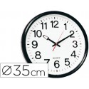 RELOJ DE PARED Q-CONNECT PLASTICO BS-OFICINA REDONDO 38 CM -MARCO NEGRO