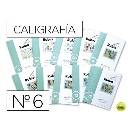 CUADERNO RUBIO CALIGRAFIA NÌ 6