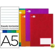 LIBRETA LIDERPAPEL WRITE A5 16 HOJAS 60G/M2CUADRO HORIZONTAL CON MARGEN