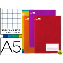 LIBRETA LIDERPAPEL WRITE A5 16 HOJAS 60G/M2CUADRO 6MM CON MARGEN