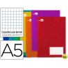 LIBRETA LIDERPAPEL WRITE A5 32 HOJAS 60G/M2CUADRO 6MM CON MARGEN