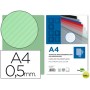 TAPA ENCUADERNACION LIDERPAPEL POLIPROPILENO RAYADO A4 0.5MM VERDE