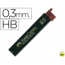 MINAS FABER GRAFITO 9063 0,3 MM HB -ESTUCHE DE 12 MINAS