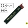 MINAS FABER GRAFITO 9063 0,3 MM HB -ESTUCHE DE 12 MINAS