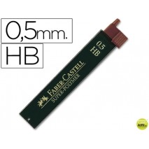 MINAS FABER GRAFITO 9065 0,5 MM HB -ESTUCHE DE 12 MINAS