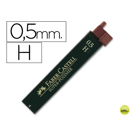 MINAS FABER GRAFITO 9065 0,5 MM H -ESTUCHE DE 12 MINAS