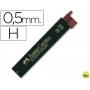 MINAS FABER GRAFITO 9065 0,5 MM H -ESTUCHE DE 12 MINAS
