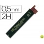 MINAS FABER GRAFITO 9065 0,5 MM 2H -ESTUCHE DE 12 MINAS
