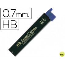 MINAS FABER GRAFITO 9067 0,7 MM HB -ESTUCHE DE 12 MINAS
