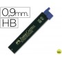 MINAS FABER GRAFITO 9069 0,9 MM HB -ESTUCHE DE 12 MINAS