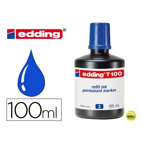 TINTA ROTULADOR EDDING T-100 AZUL -FRASCO DE 100 ML