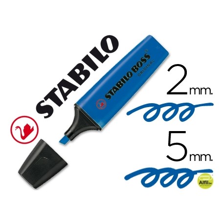 ROTULADOR STABILO BOSS FLUORESCENTE 70 AZUL