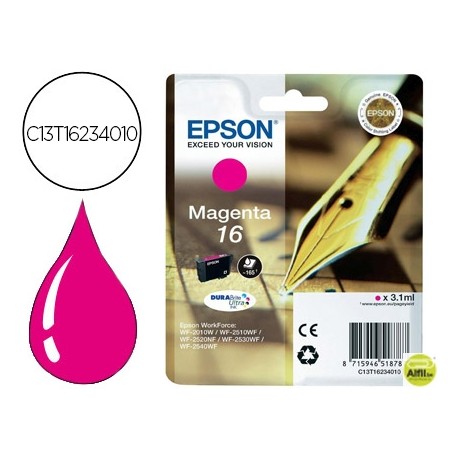 INK-JET EPSON 16 WF2010W WF2510WF WF2520NF WF2530WF WF2540WF MAGENTA 175 PAG