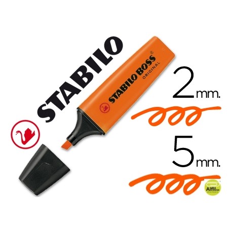ROTULADOR STABILO BOSS FLUORESCENTE 70 NARANJA