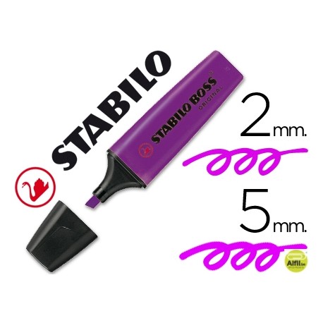 ROTULADOR STABILO BOSS FLUORESCENTE 70/55 LAVANDA