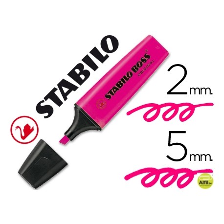 ROTULADOR STABILO BOSS FLUORESCENTE 70 ROSA
