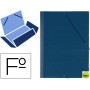 CARPETA GOMAS SOLAPAS PLASTICOSARO FOLIO AZUL