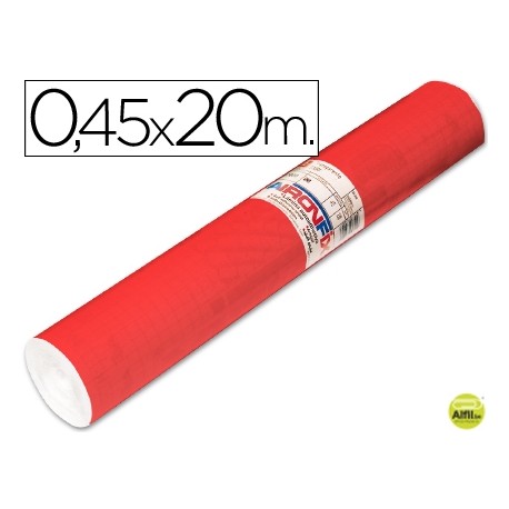 ROLLO ADHESIVO AIRONFIX UNICOLOR ROJO MATE CLARO 67151-ROLLO DE 20 MT