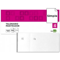 TALONARIO LIDERPAPEL MOSTRADOR 62X145 MM TL02 BLANCO CON MATRIZ