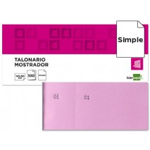 TALONARIO LIDERPAPEL MOSTRADOR 62X145 MM TL05 ROSA CON MATRIZ