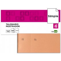 TALONARIO LIDERPAPEL MOSTRADOR 62X145 MM TL04 NARANJA CON MATRIZ