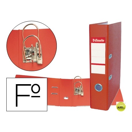 ARCHIVADOR DE PALANCA ESSELTE PLASTICO FOLIO ROJO