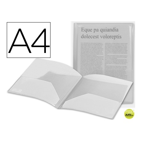 CARPETA BEAUTONE DOSSIER DOS BOLSAS 35584 POLIPROPILENODIN A4 INCOLORA