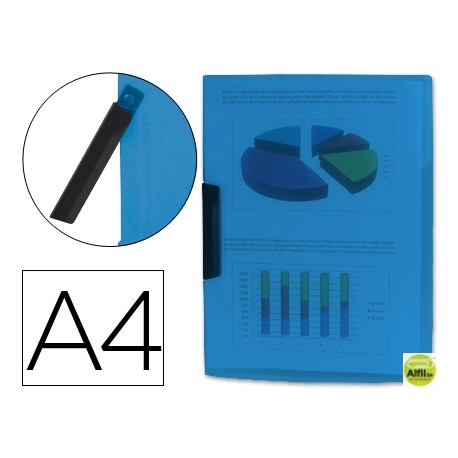 CARPETA BEAUTONE DOSSIER PINZA LATERAL 35482 POLIPROPILENO DIN A4 AZUL -30 HOJAS -PINZA GIRATORIA