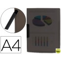 CARPETA BEAUTONE DOSSIER PINZA LATERAL 35485 POLIPROPILENO DIN A4 NEGRA -30 HOJAS -PINZA GIRATORIA