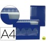 CARPETA BEAUTONE CLASIFICADOR FUELLE 33622 POLIPROPILENO DIN A4 AZUL -2 DISKETTERAS -13 DEPARTAMENTO