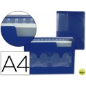 CARPETA BEAUTONE CLASIFICADOR FUELLE 33622 POLIPROPILENO DIN A4 AZUL -2 DISKETTERAS -13 DEPARTAMENTO