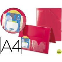 CARPETA BEAUTONE PORTADOCUMENTOS GOMAS 36990 POLIPROPILENO DIN A4 ROJA -LOMO 25 MM -2 DISKETTERAS