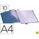 CARPETA BEAUTONE ESCAPARATE 37902 10 FUNDAS POLIPROPILENO DIN A4 AZUL