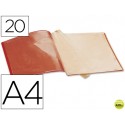 CARPETA BEAUTONE ESCAPARATE 37910 20 FUNDAS POLIPROPILENO DIN A4 ROJA