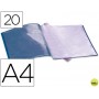 CARPETA BEAUTONE ESCAPARATE 37912 20 FUNDAS POLIPROPILENO DIN A4 AZUL