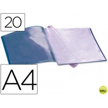 CARPETA BEAUTONE ESCAPARATE 37912 20 FUNDAS POLIPROPILENO DIN A4 AZUL