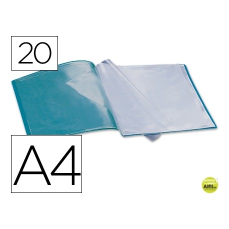 CARPETA BEAUTONE ESCAPARATE 37913 20 FUNDAS POLIPROPILENO DIN A4 VERDE