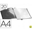 CARPETA BEAUTONE ESCAPARATE 37915 20 FUNDAS POLIPROPILENO DIN A4 NEGRA