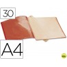 CARPETA BEAUTONE ESCAPARATE 37920 30 FUNDAS POLIPROPILENO DIN A4 ROJA