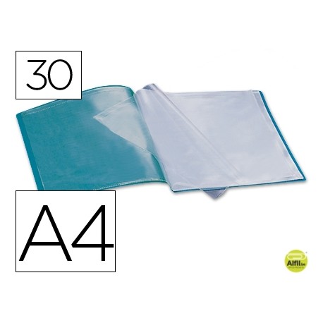 CARPETA BEAUTONE ESCAPARATE 37923 30 FUNDAS POLIPROPILENO DIN A4 VERDE