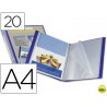 CARPETA BEAUTONE ESCAPARATE 37712 20 FUNDAS CANGURO POLIPROPILENO DIN A4 AZUL -PORTADA Y LOMO PERSON